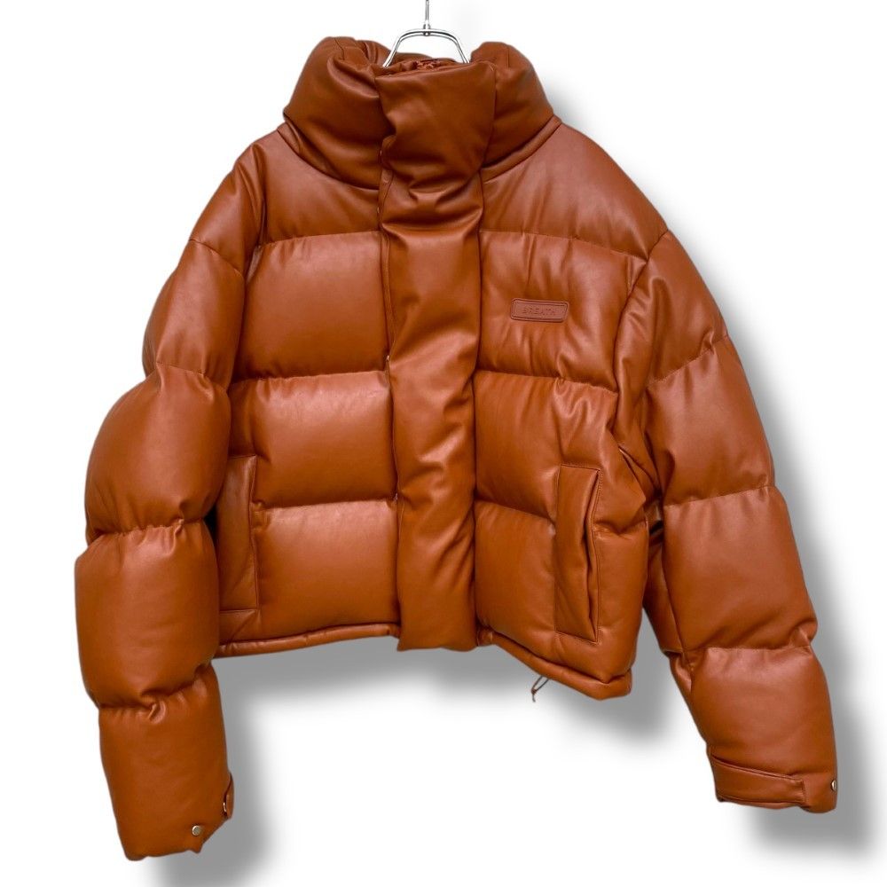 BREATH 23AW フェイクレザー ダウンジャケット Lサイズ ブラウン BR23AW-O0003