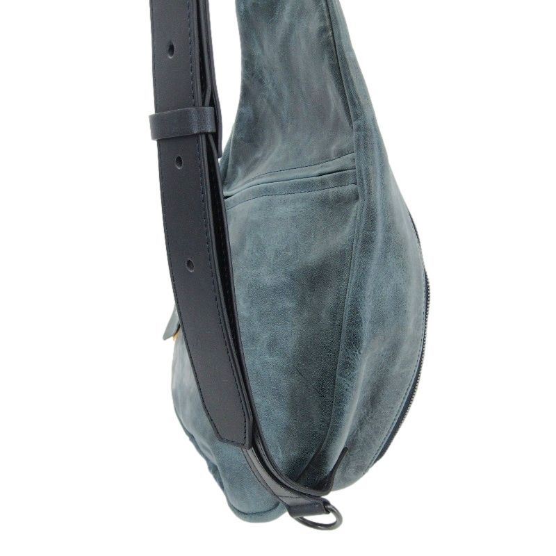 美品 馬車道今井 バシャミチイマイ ボディバッグ ホースレザー 新喜  