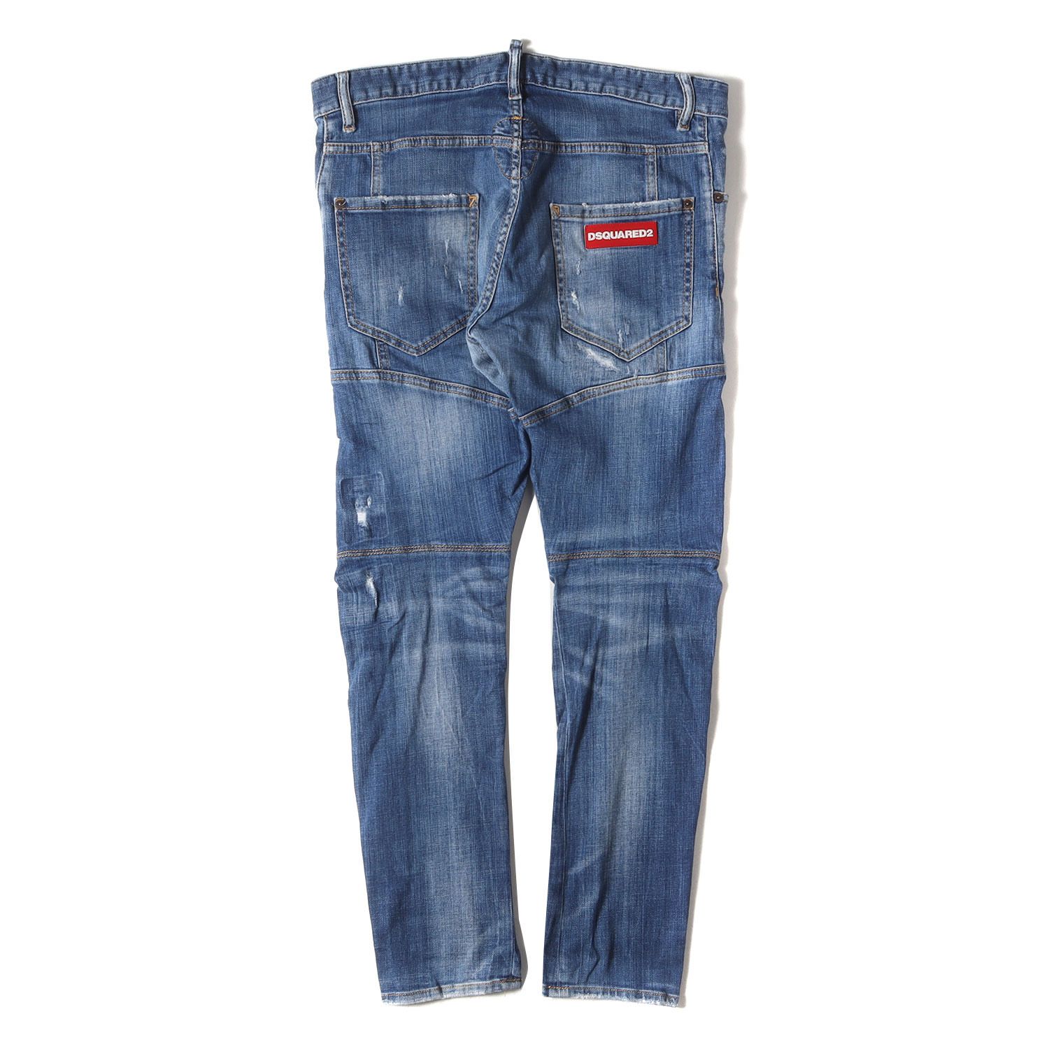 DSQUARED2 ディースクエアード パンツ サイズ:46 ヴィンテージ リペア加工 ストレッチ スキニー デニムパンツ (Tidy Biker  Jean S71LB0680) インディゴ ボトムス ジーンズ ジーパン イタリア製【メンズ】 - メルカリ