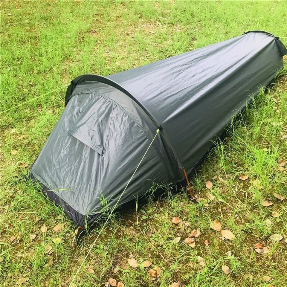 キャンプテント 旅行バック パッキングテント 屋外キャン プ寝袋 テント軽量 アウトドア 一人用テント