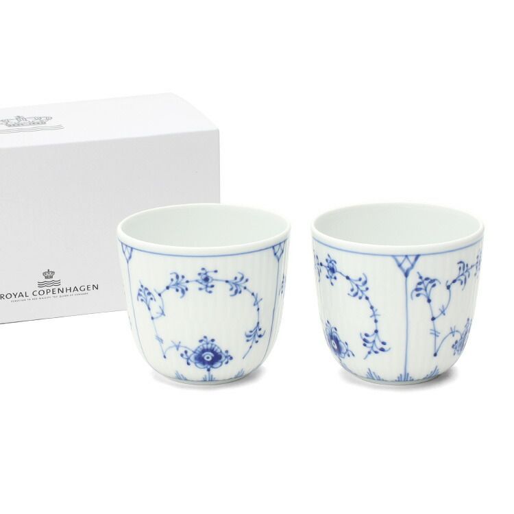 ロイヤルコペンハーゲン 101 ブルーフルーテッド プレイン 149 カップ ペア Royal Copenhagen Blue Fluted Plain セット ギフト 結婚祝い プレゼント 贈り物 食器セット ギフトセット