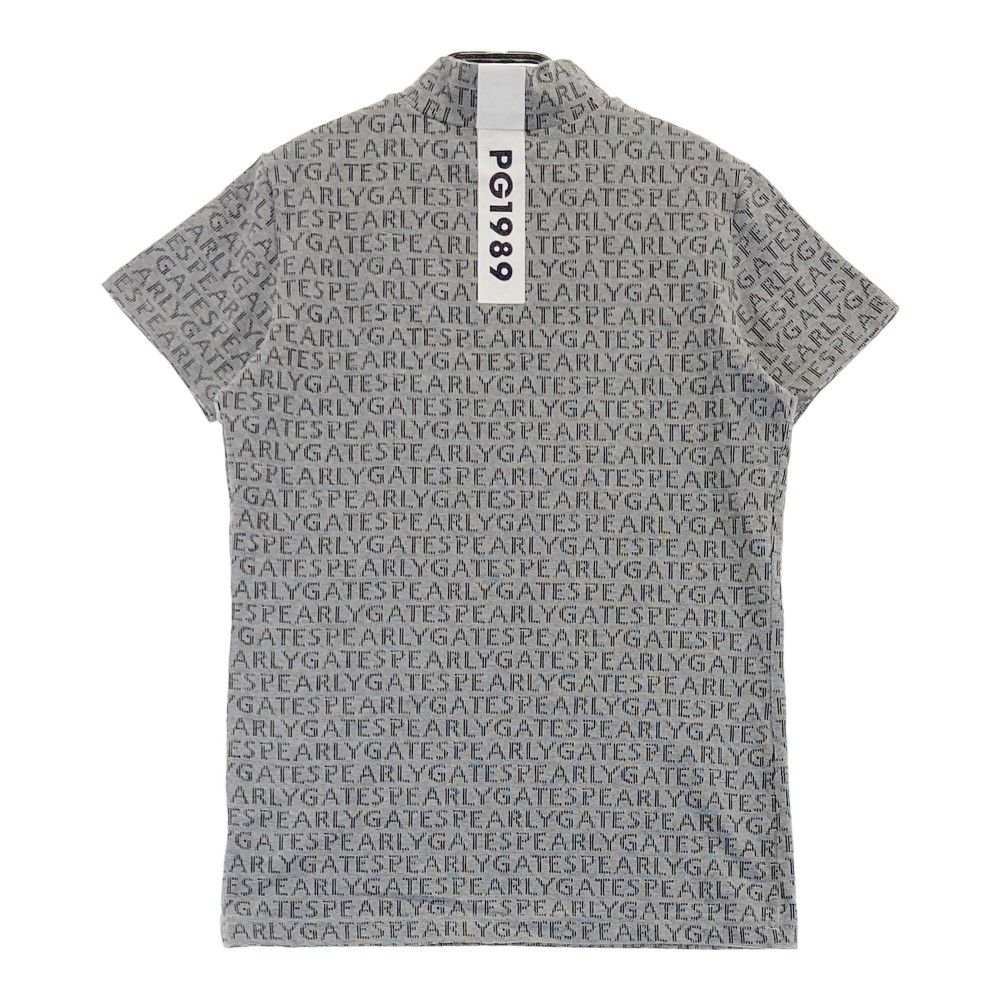 サイズ：0 PEARLY GATES パーリーゲイツ 半袖ハイネックTシャツ 総柄 