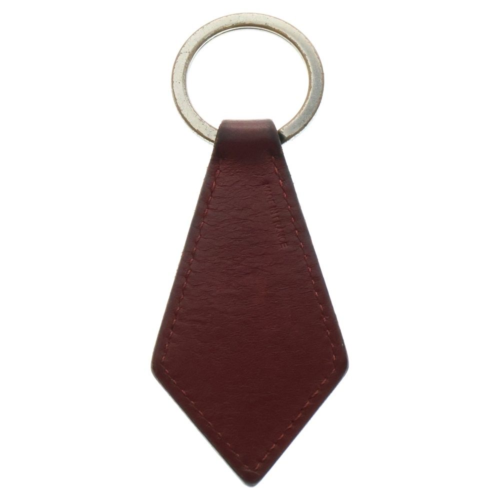 HERMES エルメス ロゴデザイン ヴォー スイフト スムースレザー キーホルダー レッド 069701CKK1