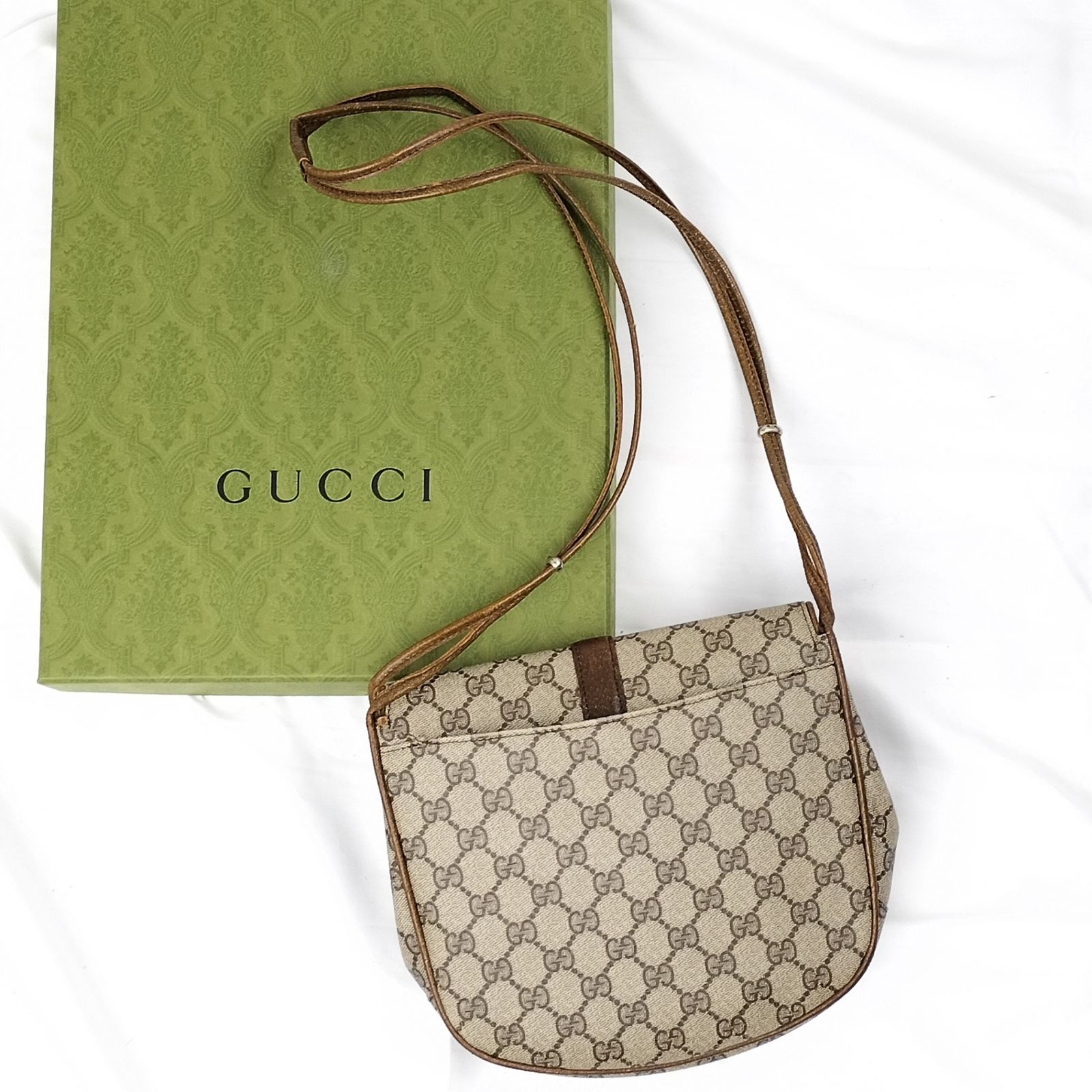 GUCCI オールド GGスプリーム ターンロック ショルダー バッグ