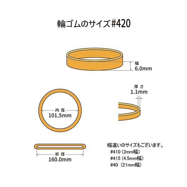 まとめ 共和 オーバンド 420 内径101.5mm 500g入 透明袋 GNA-N-008 1袋 ×3セット