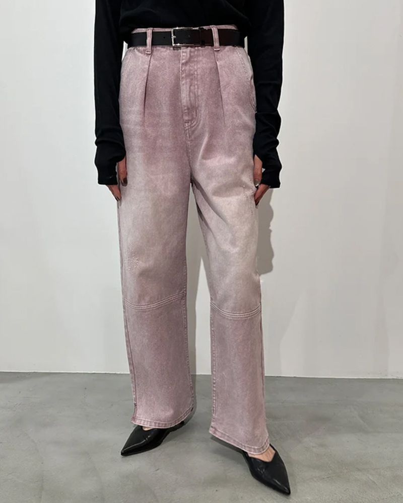 YENN イエン HIGH RISE TUCK WIDE ハイライズタックワイドパンツ