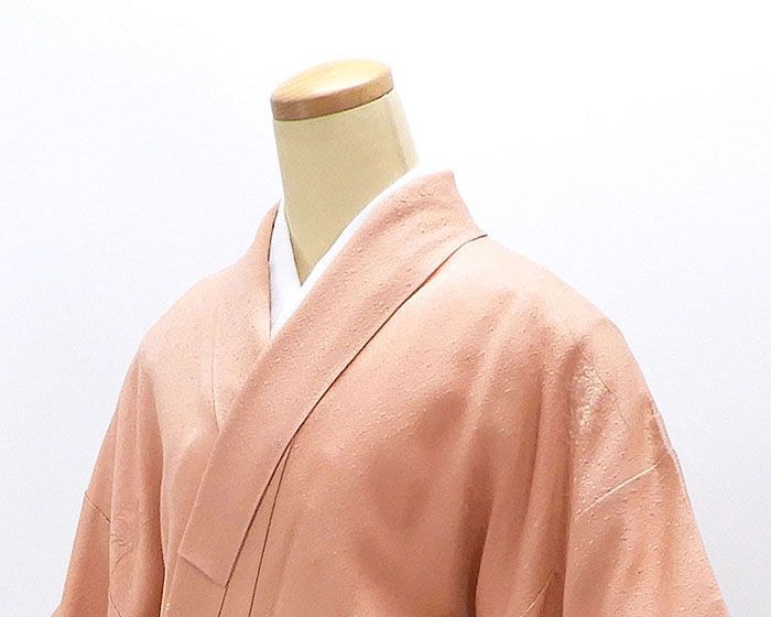 平和屋着物○本加賀友禅作家 柿本市郎監修 色無地 草花地紋 青竹