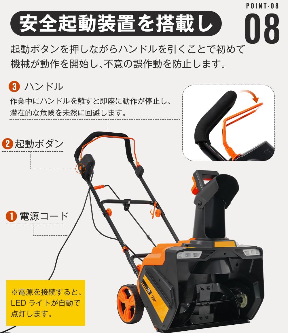 LEDライト付き