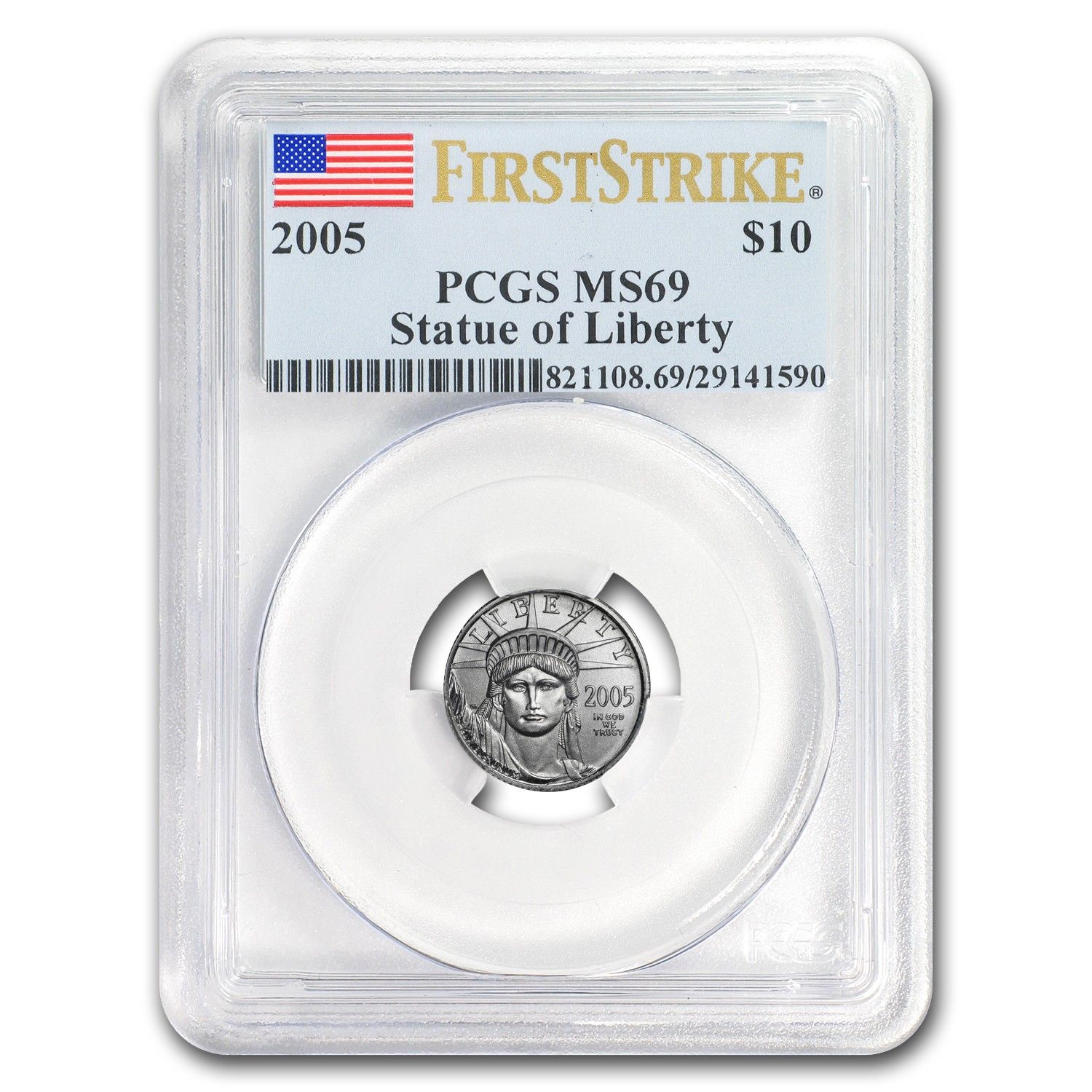 2005 1|10 oz American Platinum Eagle MS-69 PCGS FirstStrikeR