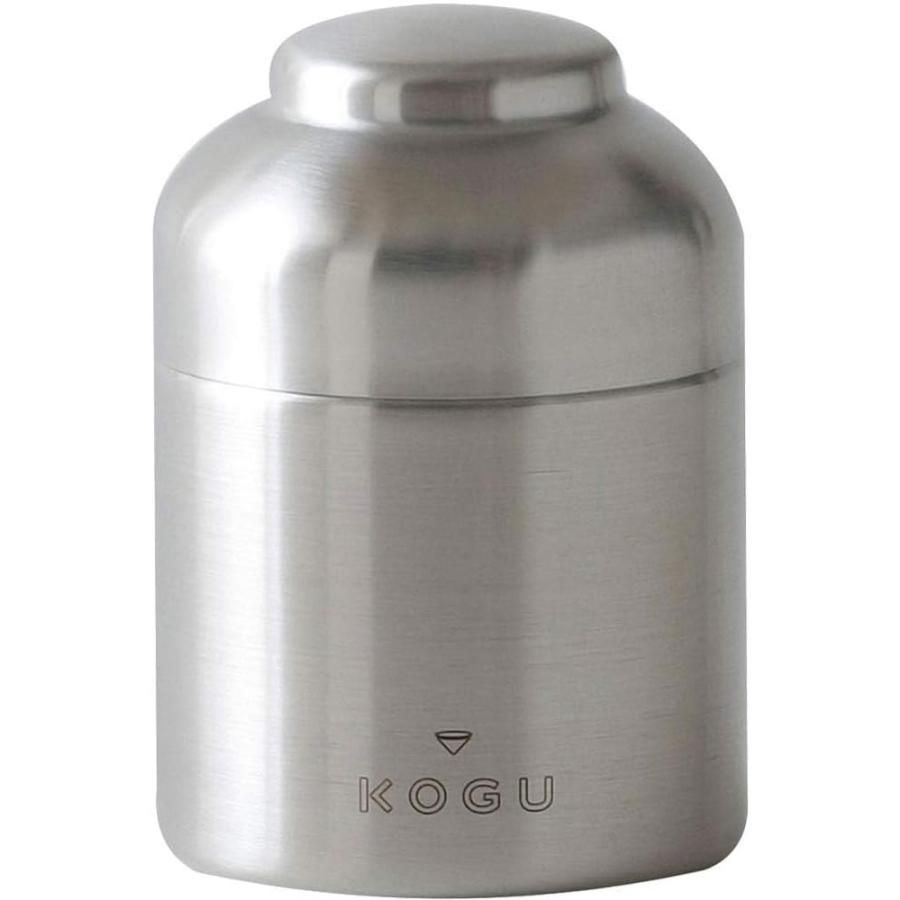 KOGU 珈琲考具 保存容器 コーヒー キャニスター 【日本製】 食洗機対応 内蓋付き 密閉性が良い 光遮断 鮮度を保つ コーヒー豆 100g 40