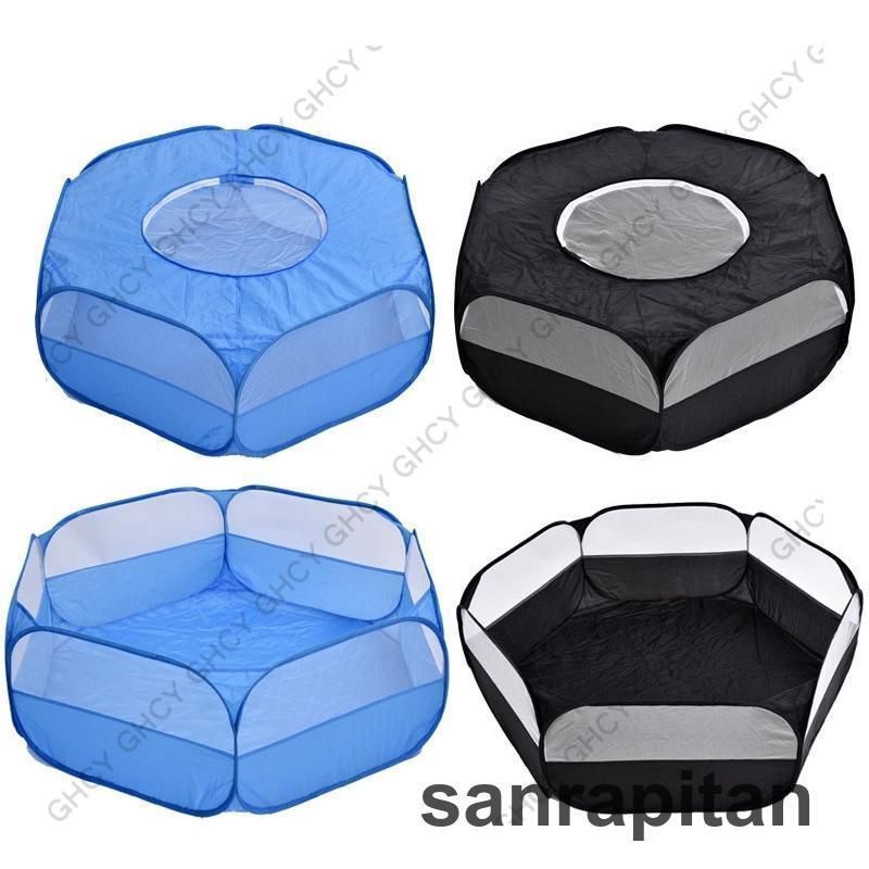 ペットハウス 用品 キャットグッズ 犬 猫 フェンス ハムスター ケージ ペットケージ ハウス キャンプ 六面メッシュサークル テン