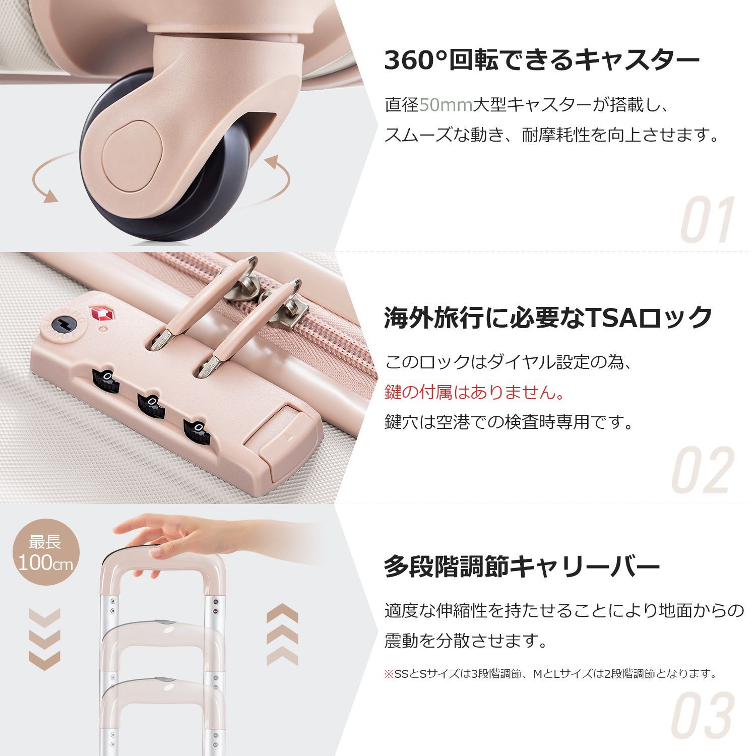 スーツケース｜Sサイズ｜レディース向け｜超軽量｜コンパクト｜N510PP298906N