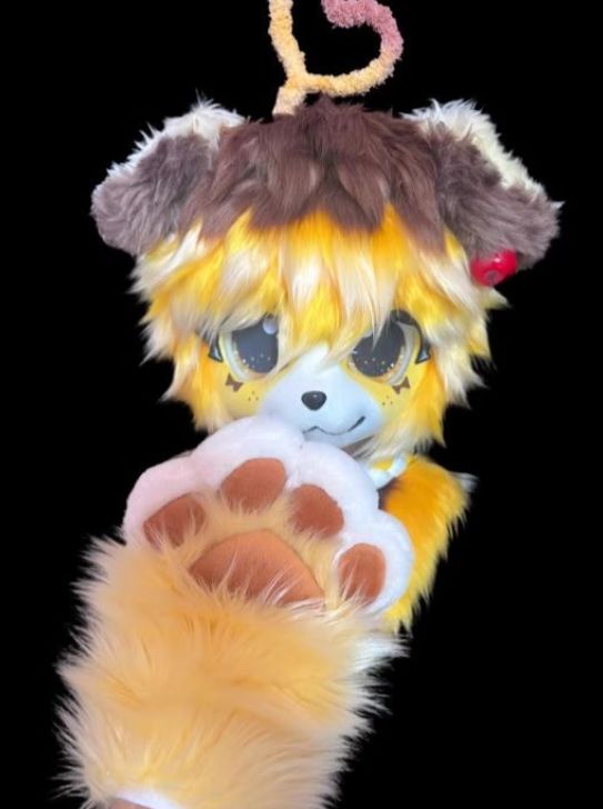 ファースーツ 着ぐるみセット 犬 黄色 ケモノ 全頭ヘッド ぬいぐるみ コスプレ ファースーツ 着ぐるみセット 犬 黄色 ケモノ 全頭ヘッド ぬいぐるみ