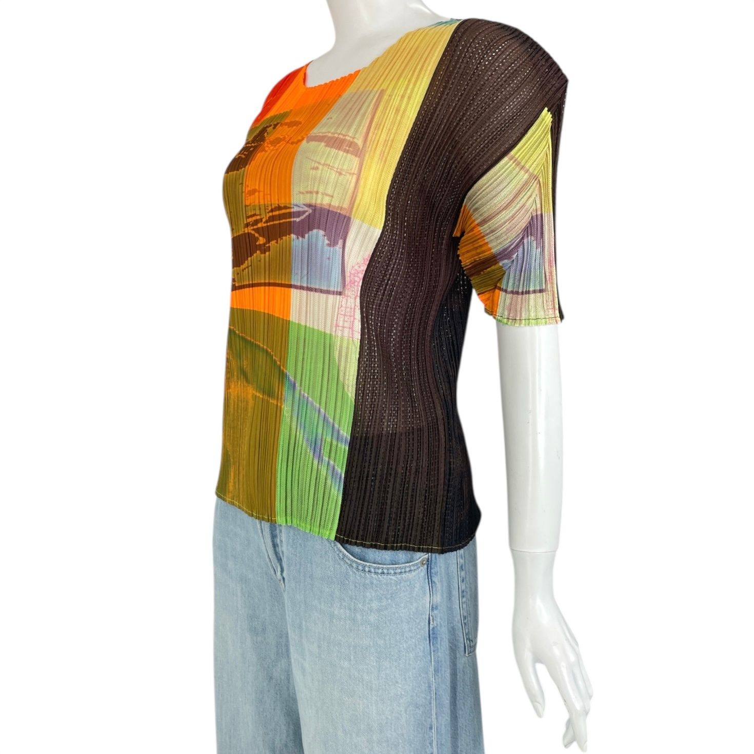 イッセイミヤケ ISSEY MIYAKE 美品 プリーツ カットソー 半袖 美品 PLEATS PLEASE ISSEY MIYAKE プリーツプリーズ イッセイ