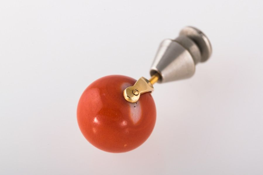 K18 珊瑚 ピンブローチ 品番p20-432