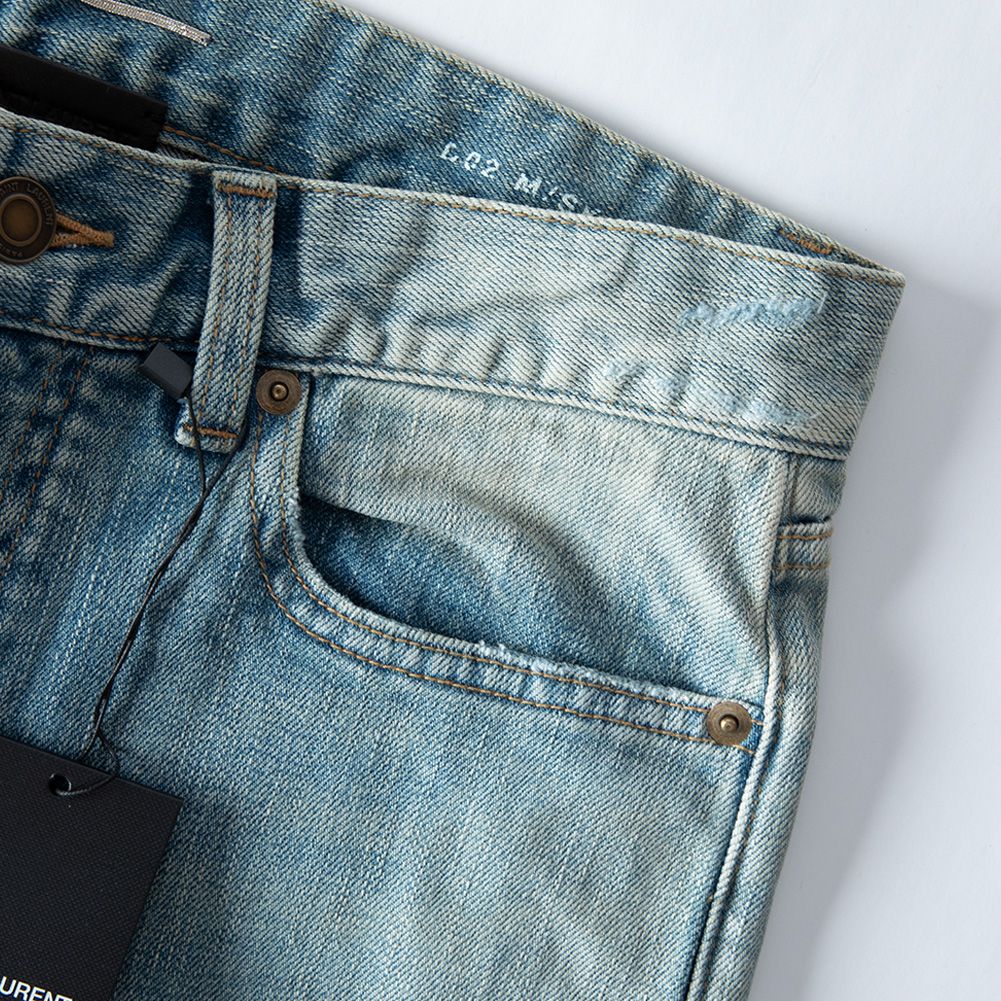 SAINT LAURENT YSL サンローラン デストロイ クラッシュ 加工デニム