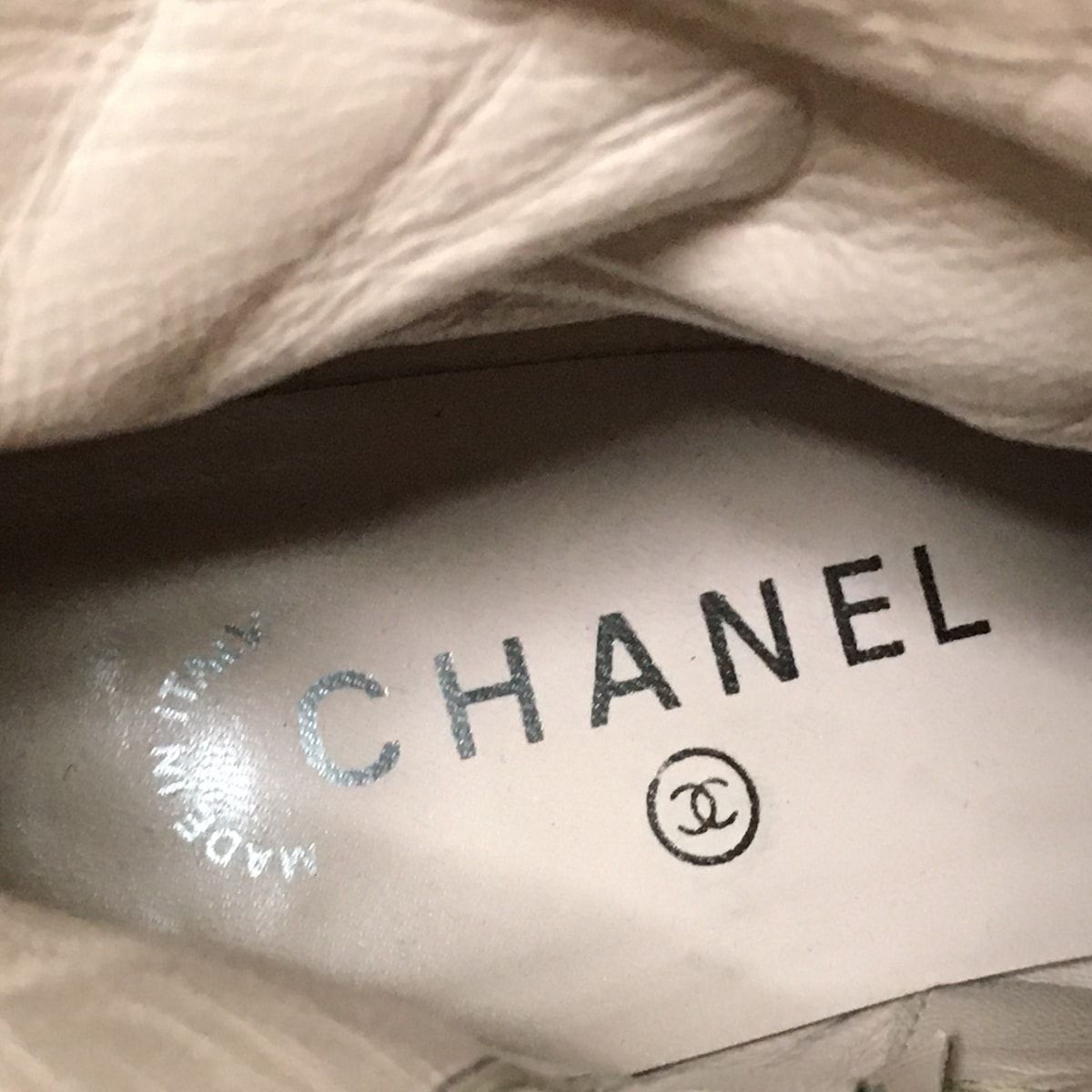 CHANEL(シャネル) ショートブーツ 37 1/2 レディース - 黒 レザー