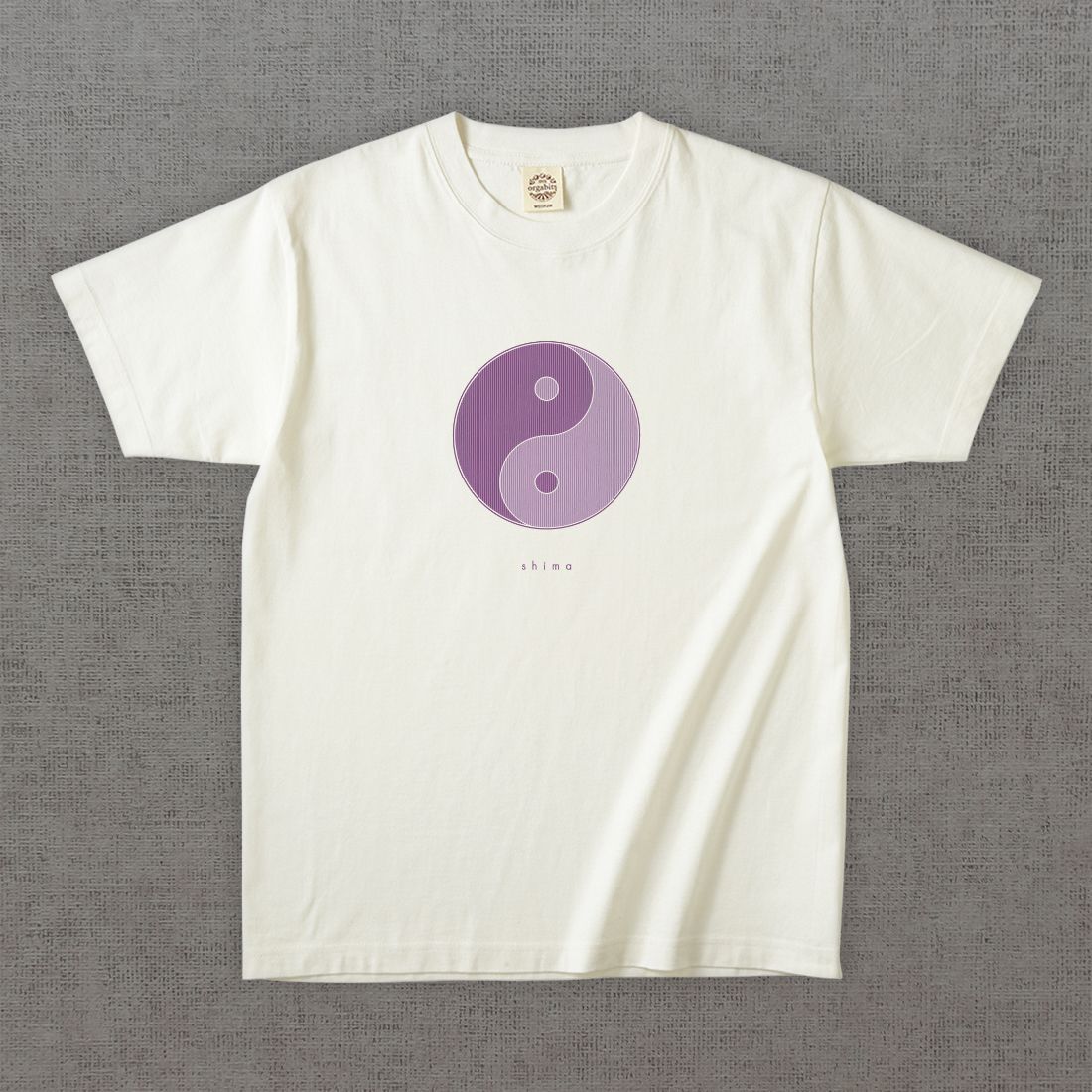 和柄Tシャツ　小紋 縞 -彩・円-