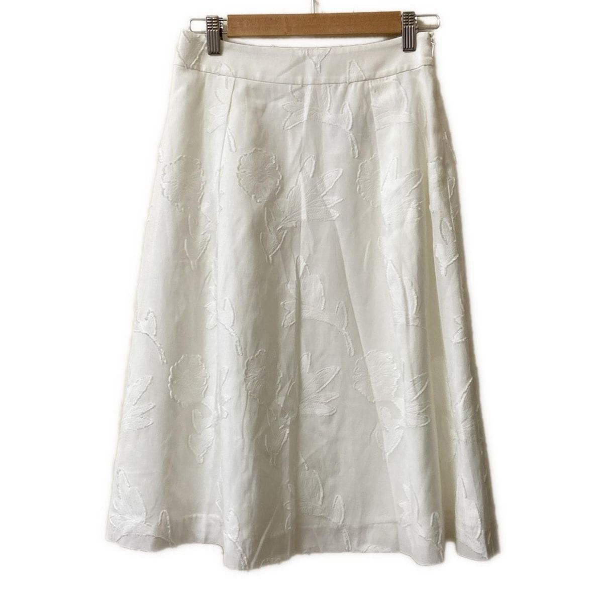 MACKINTOSH LONDON マッキントッシュロンドン ロングスカート サイズ36 S レディース - 白 花柄
