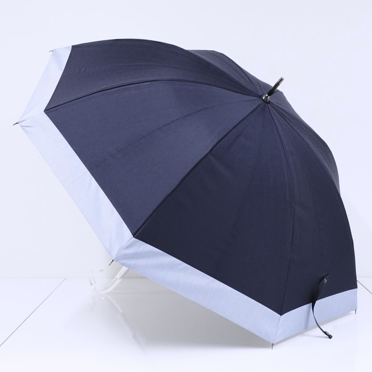 日傘 サンバリア100 完全遮光日傘 USED美品 ネイビー フロスト