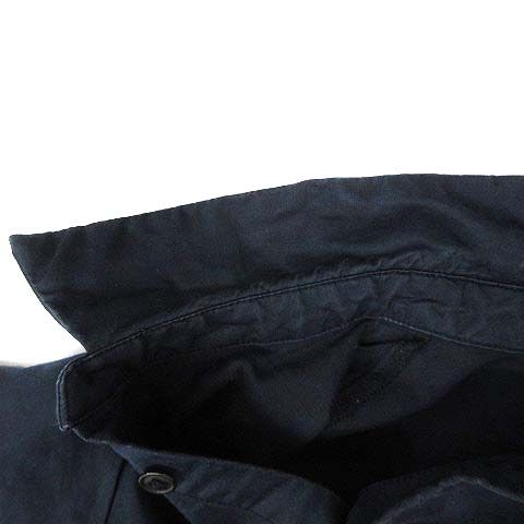 ✖︎ ネストローブ シャツワンピース ロングワンピース ネイビー 紺 フリー ネストローブ nest Robe コットン リネン ロング シャツ