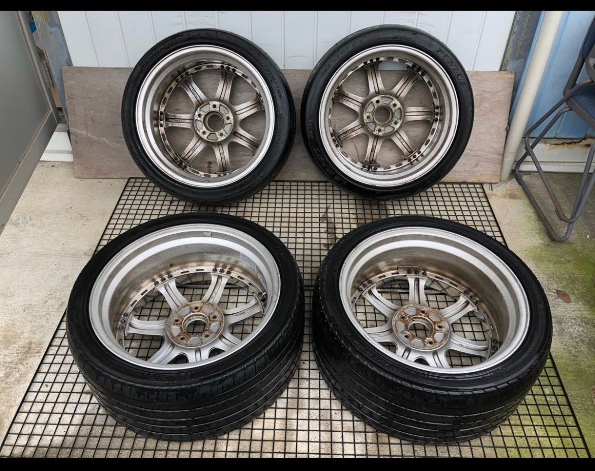 ☆中古品 美品 レイズ ボルクレーシング 18インチホイール　4本セット☆ レイズ ボルクレーシング GT-7 18インチ タイヤホイール 4本