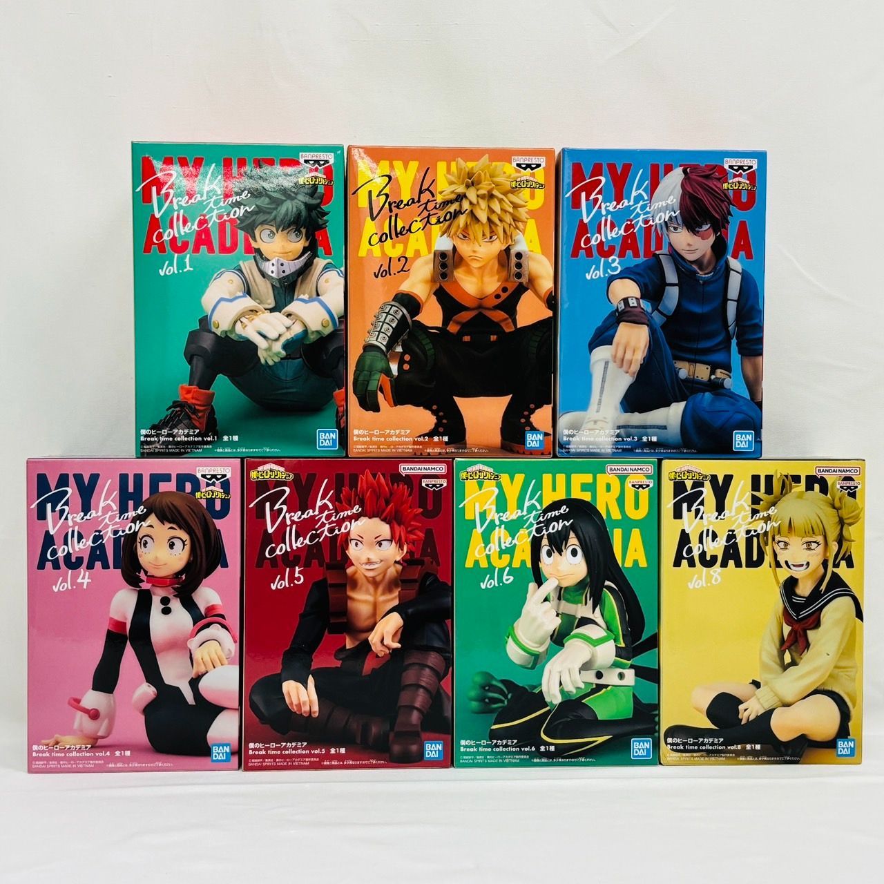 僕のヒーローアカデミア Break Time collection フィギュア 7体 まとめ セット | ヒロアカ 緑谷出久 爆豪勝己 轟焦凍 トガヒミコ 麗日お茶子 切島鋭児郎 蛙吹梅雨