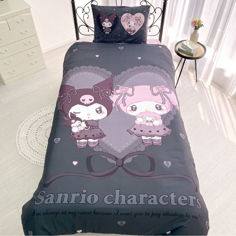 SB658Sマイメロディ＆クロミ  キャラクター ふとんカバー 3点セット 布団カバー 3点セット シングル おしゃれ 可愛い キャラクター ふとんカバー 大人 かわいい ディズニー Disney プリンセス ラ