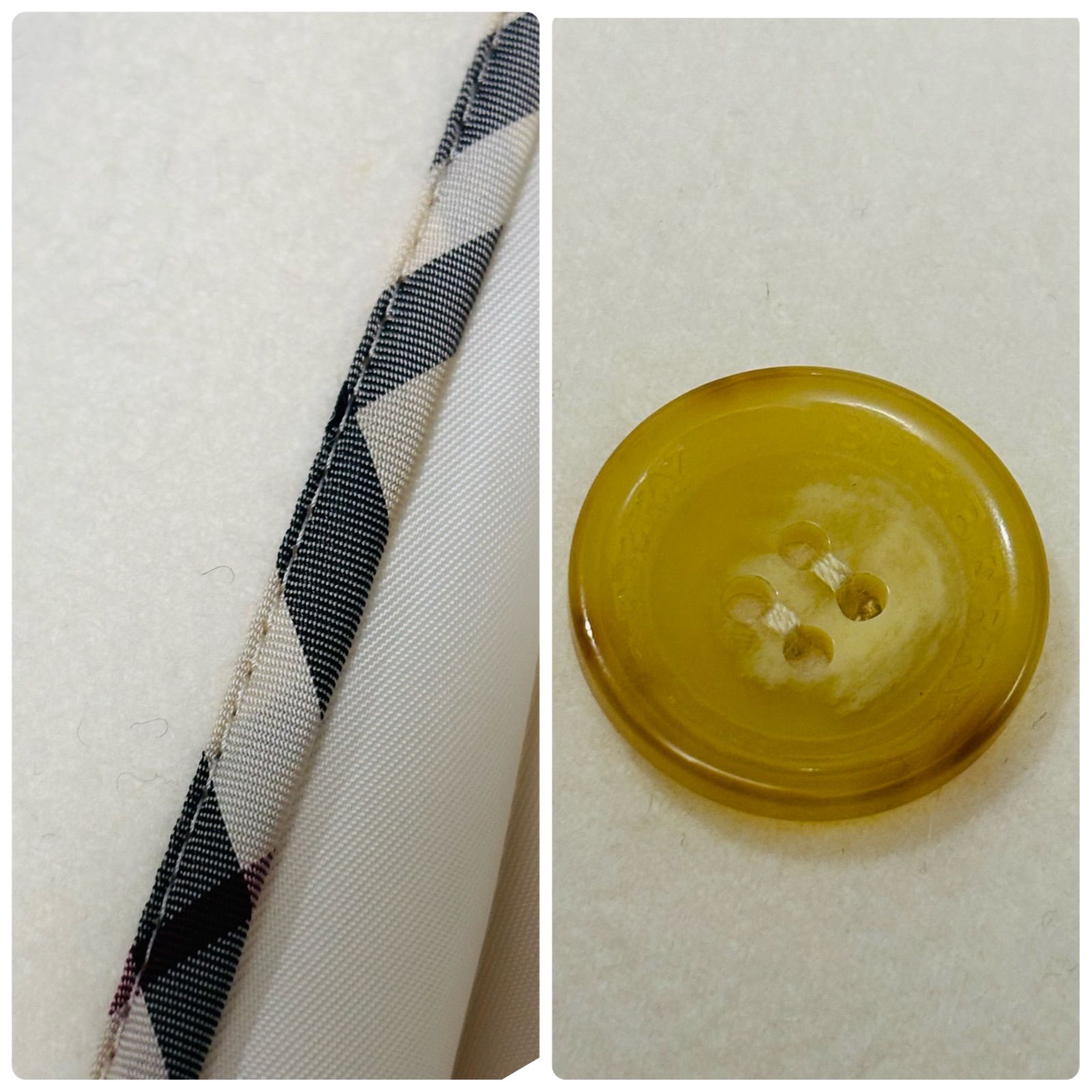 ✨レア美品✨バーバリー　ピーコート アンゴラ　15号 ホワイト系 大きいサイズ バーバリー ロンドン BURBERRY LONDON コート ピーコート ノバチェック