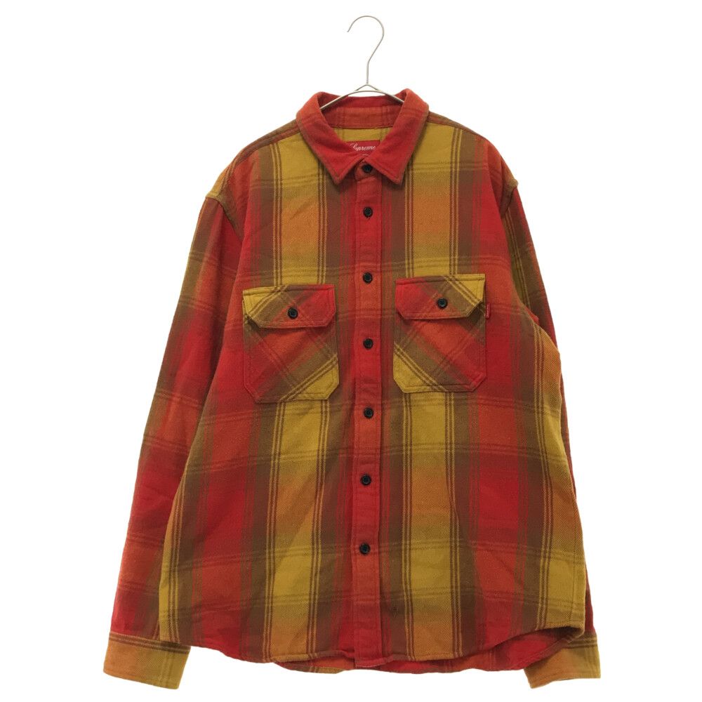 Supreme シュプリーム シャツ ヘビーウェイト チェック フランネルシャツ Heavyweight Flannel Shirt 19AW ダスティーブラック ブルー S トップス カジュアルシャツ 長袖 【メンズ】