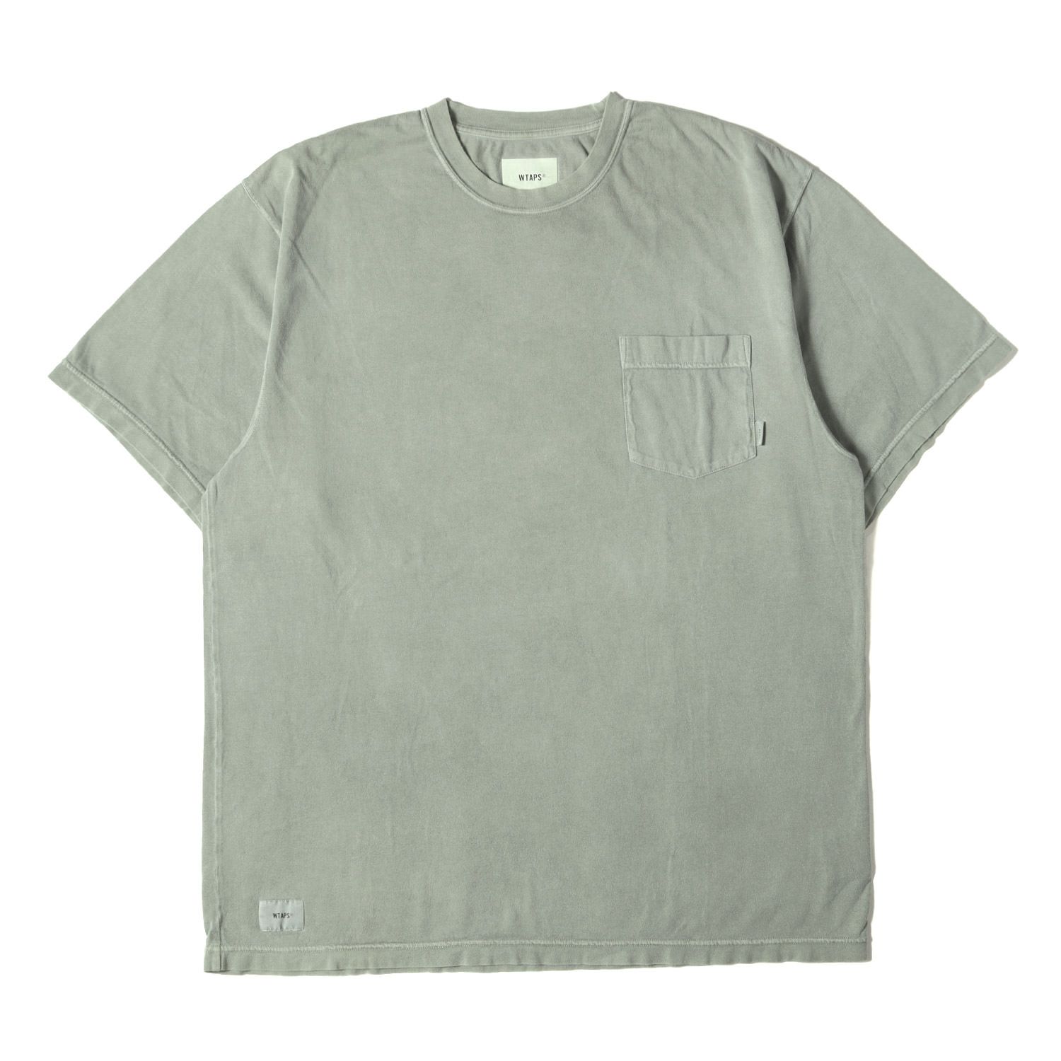 WTAPS ダブルタップス Tシャツ サイズ:L / 21AW ピグメントダイ加工 ポケット Tシャツ (BLANK SS) / グリーン / トップス カットソー 半袖【メンズ】【中古】【K4466】 WTAPS ダブルタップス Tシャツ サイズ:L / 21AW ピグメントダイ加工