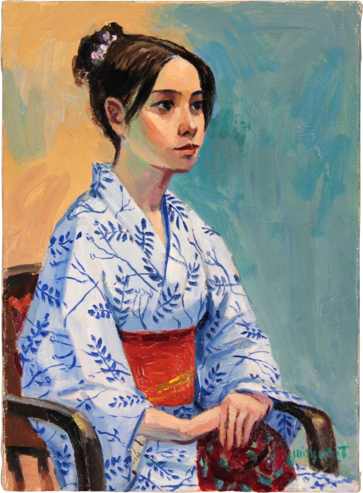 豊田満 「夏の座像」 油絵・油彩画 絵画 豊田満 「夏の座像」 油絵・油彩画 絵画 - メルカリ