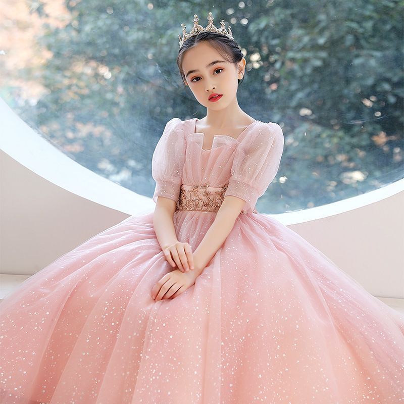子供ドレス ピンク フォーマル 2025 ｜花童 誕生日 ピアノ発表会 主催者 プリンセスドレス 100-160cm