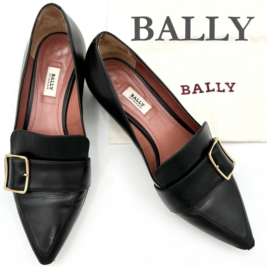 BALLY ローファー 本革 バックル ブラック 1470T