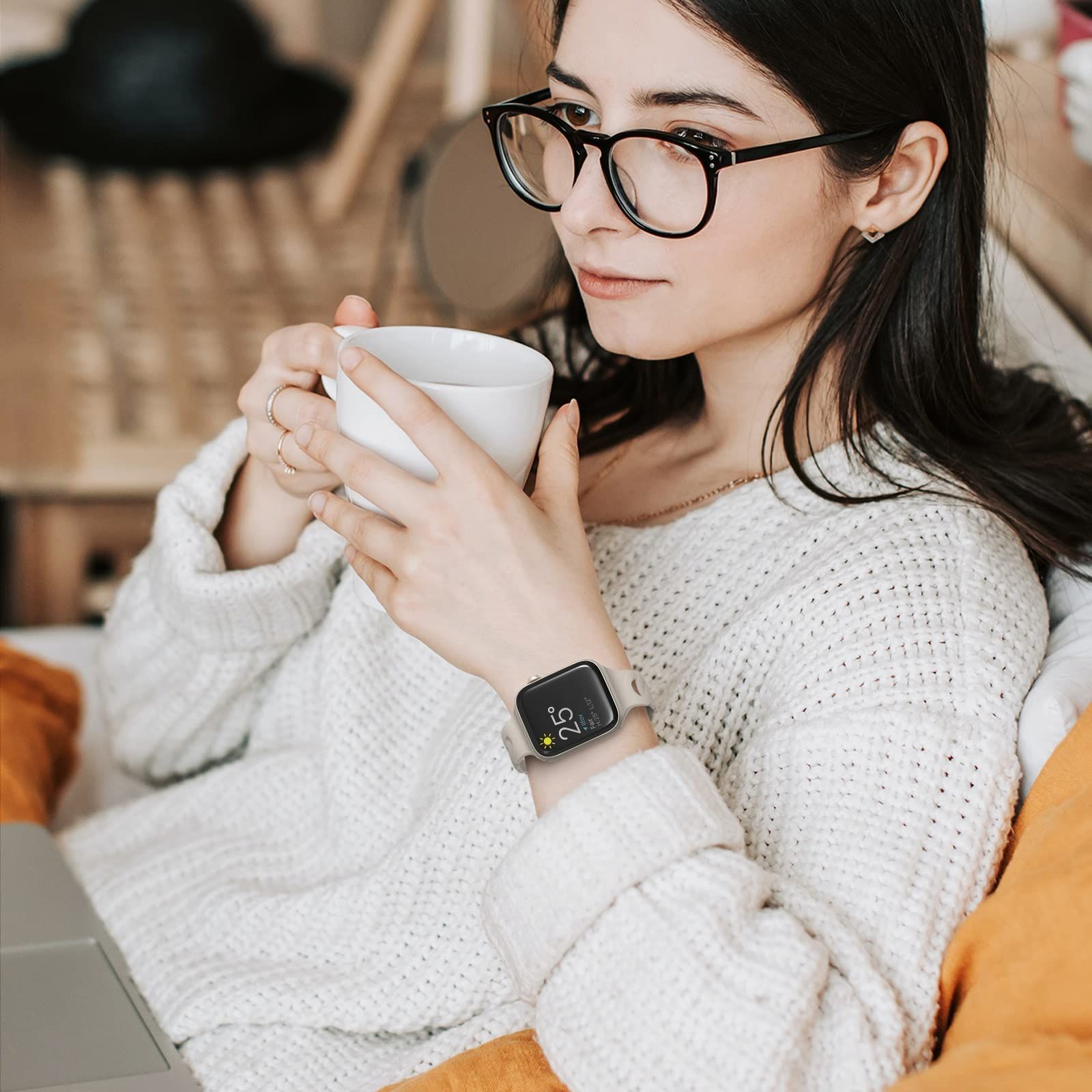 Apple Watch アップルウォッチ シリーズ7 41mm すわる スポーツバンド 