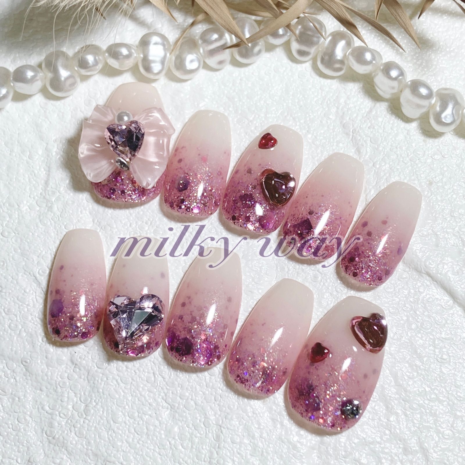 No.281 ベイビーブーマー ❁︎ ラメグラデーションネイル - メルカリ