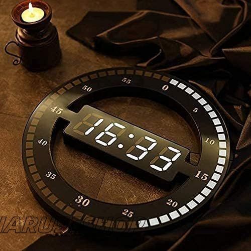 デジタル壁掛け時計LEDディスプレイデスクトップテーブルクロック発光照明装飾24時間表示スマート感作ディスプレイ旅行や家庭用の家の装飾