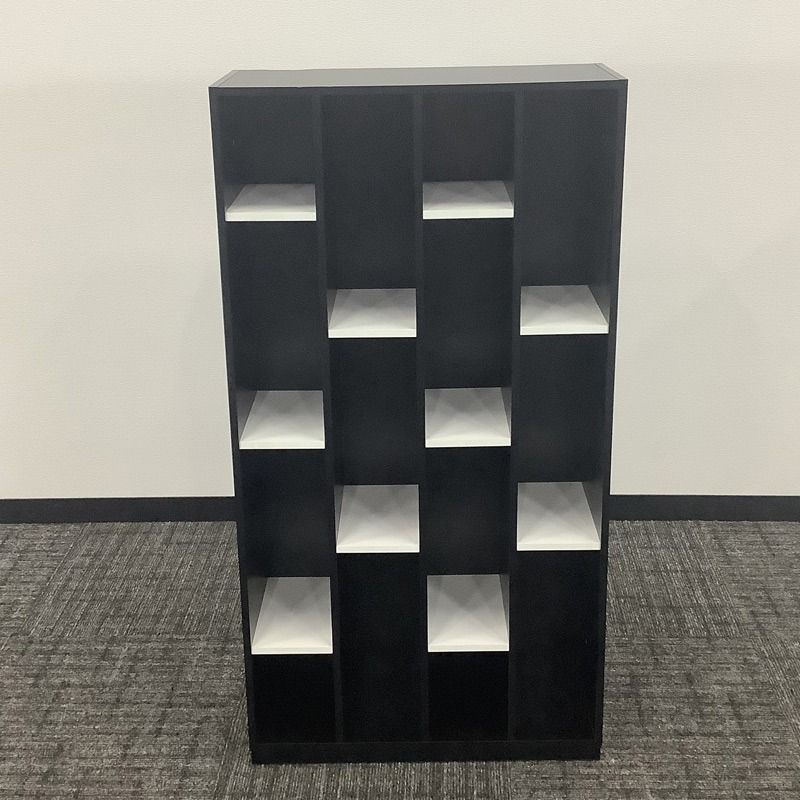 シェルフ MKマエダ 訳アリ品 ブラック MIN-601 収納棚 本棚 書棚 幅600×奥行250×高さ1150mm 地域