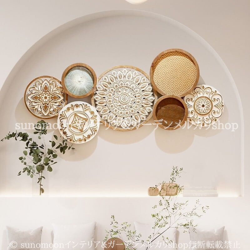 木製 ウォール アート モダン ヴィンテージ調 エスニック おしゃれ かわいい 壁掛け インテリア オブジェ 北欧 リビング オフィス カフェ