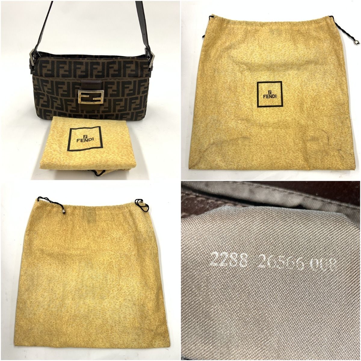 〇〇FENDI フェンディ ズッカ マンマバケット セミショルダーバッグ 26566 ブラウン DECORATOM_COM_BR