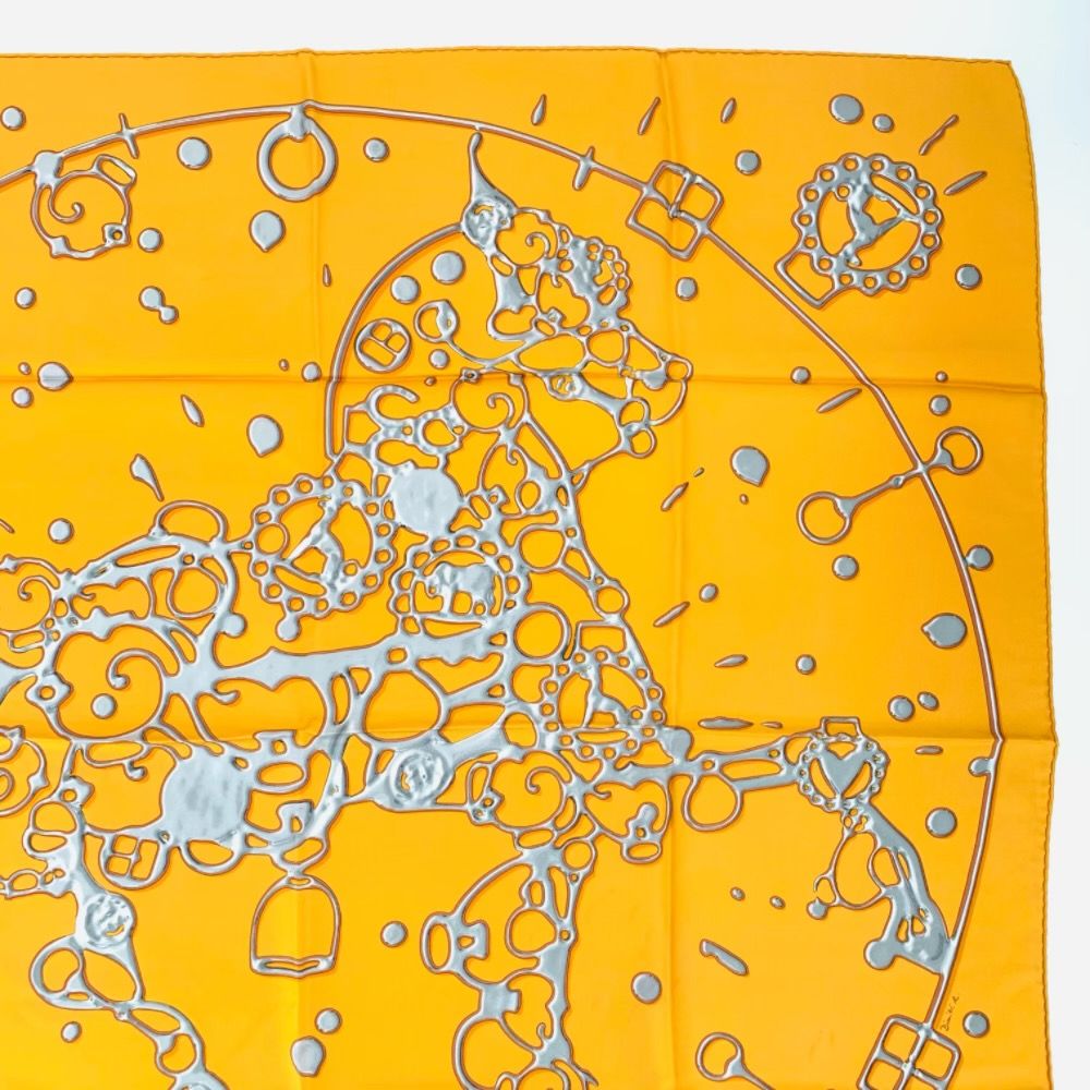 極美品 HERMES エルメス カレ90 シルクスカーフ Cheval Fusion