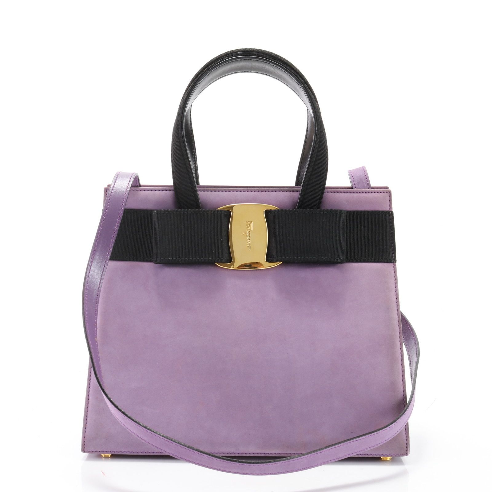美品 サルヴァトーレフェラガモ ヴァラリボン レザー 2WAY ショルダー 