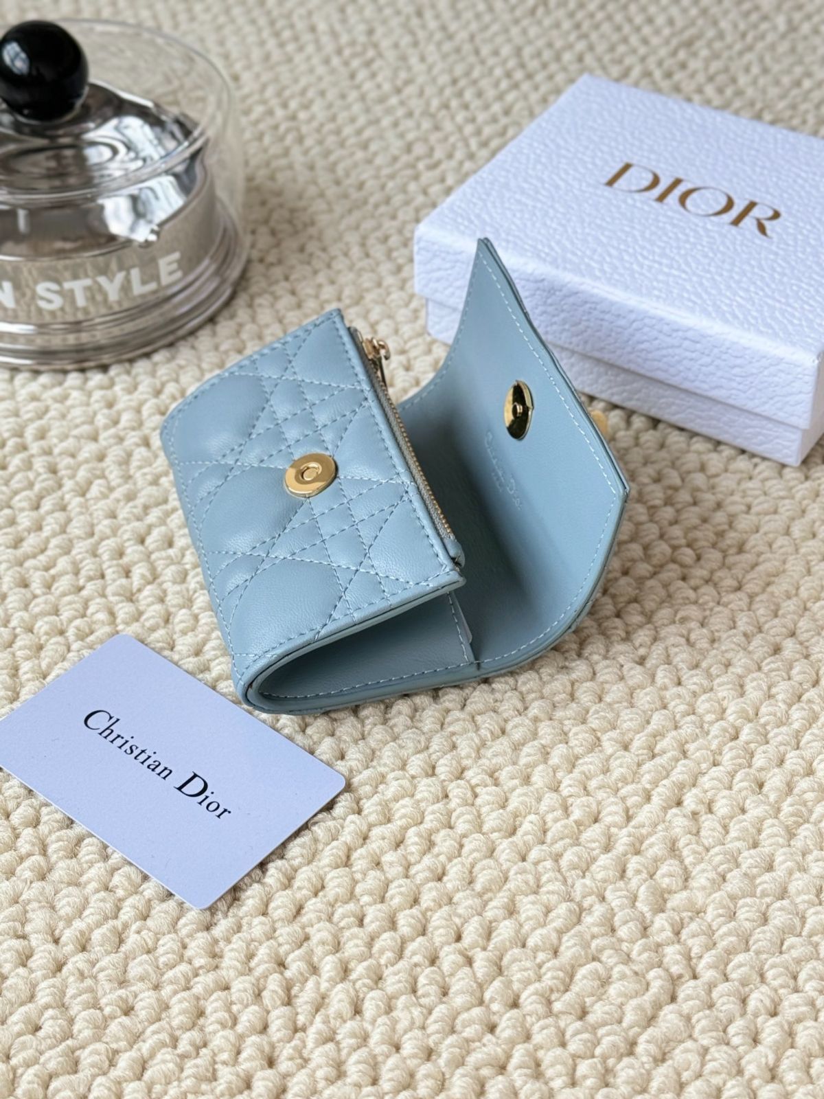 今日特価】My Dior Glycine ウォレット, ラズベリーピンク, 藤の