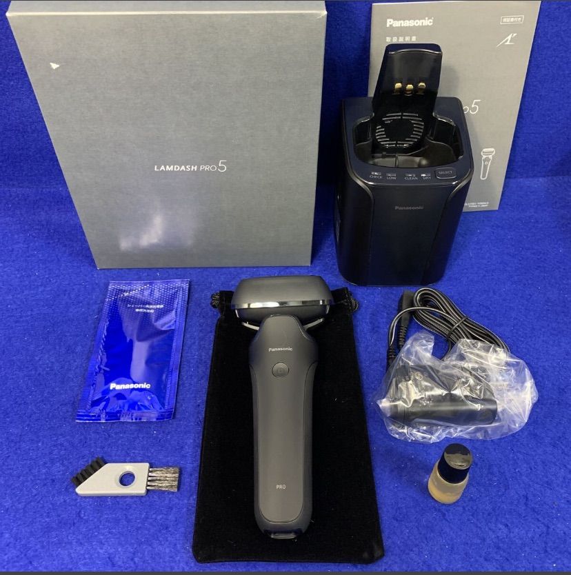 展示 ♥ 保証 パナソニック ES-L570D-K ラムダッシュPRO メンズシェーバー 5枚刃 全自動洗浄充電器 ポーチ付 充電しながら剃れる 黒