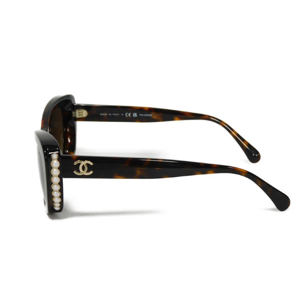 CHANEL シャネル ココマーク フェイクパールライン キャッツアイフレーム サングラス メガネ 眼鏡 アイウェア ブラック 5481-H-A CHANEL（シャネル） ココマーク フェイクパールライン キャッツアイ