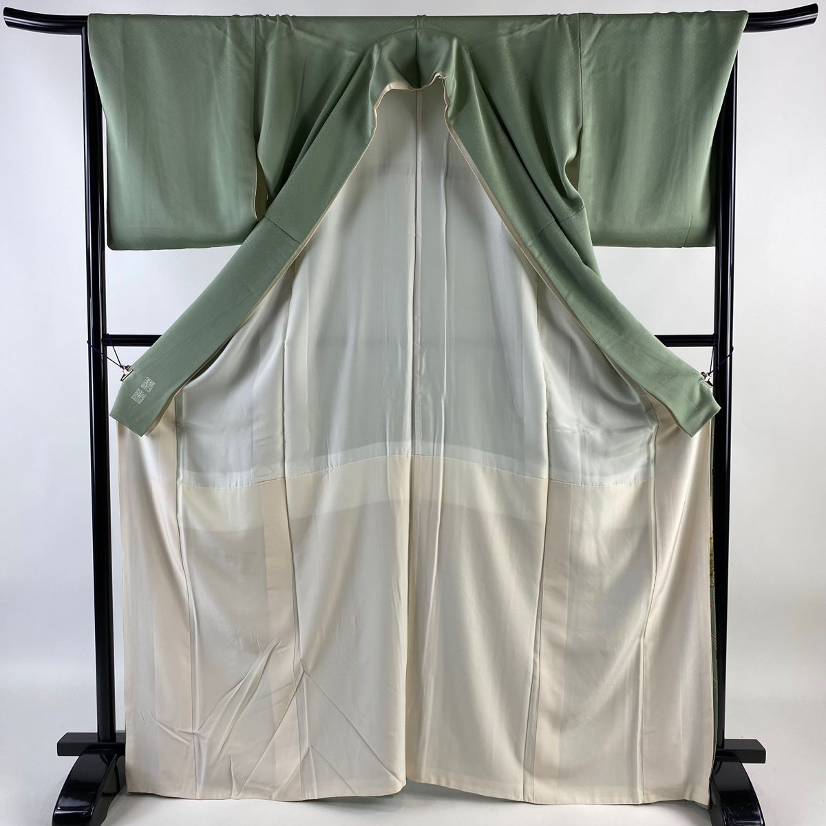 色留袖 身丈169cm 裄丈68cm L 袷 大彦 落款 風景 花唐草 金銀糸 刺繍  