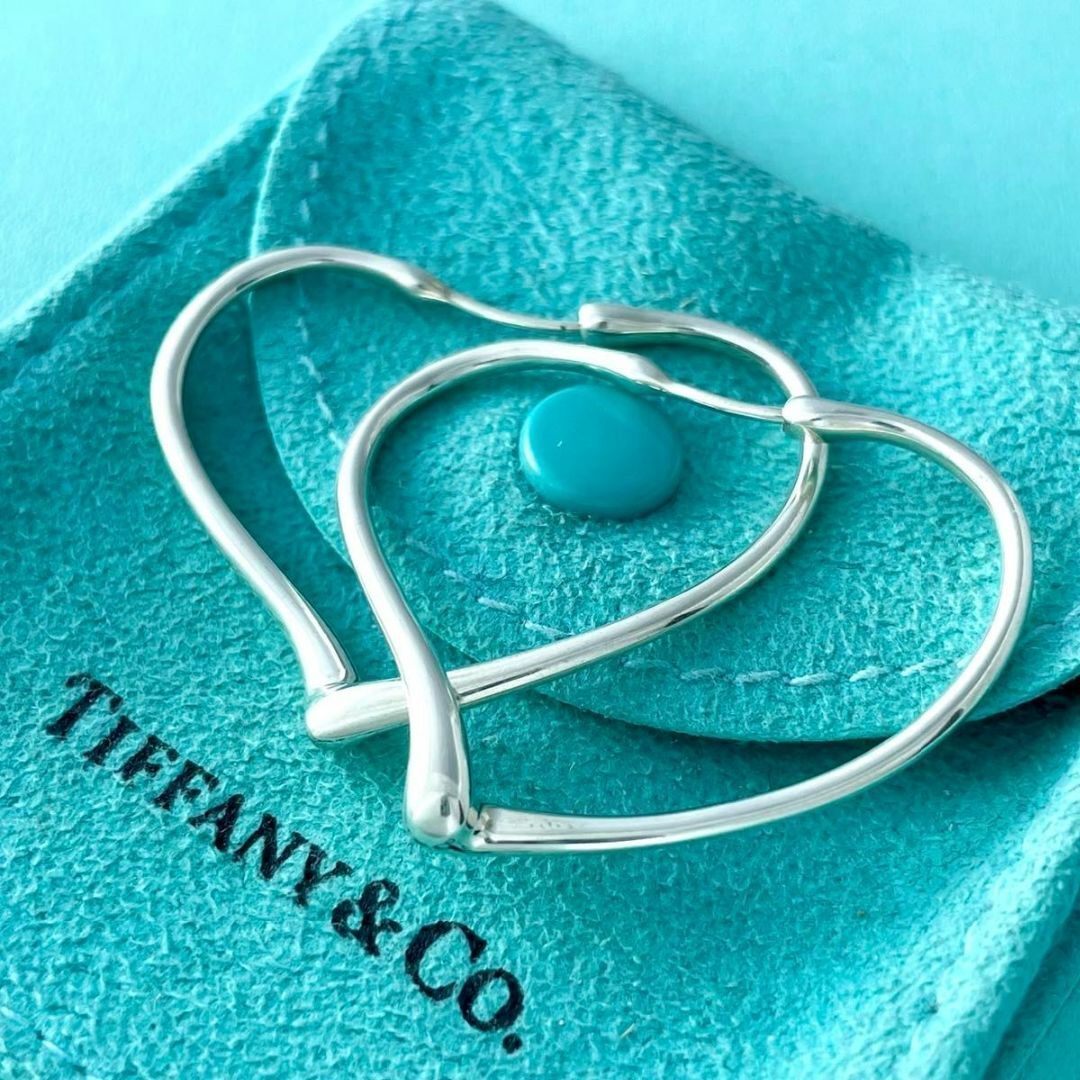 ⭐︎美品⭐︎ ティファニー 925 オープンハート フープ ピアス スモール TIFFANY&Co.（ティファニー） ピアス レディース 新春 プレゼント