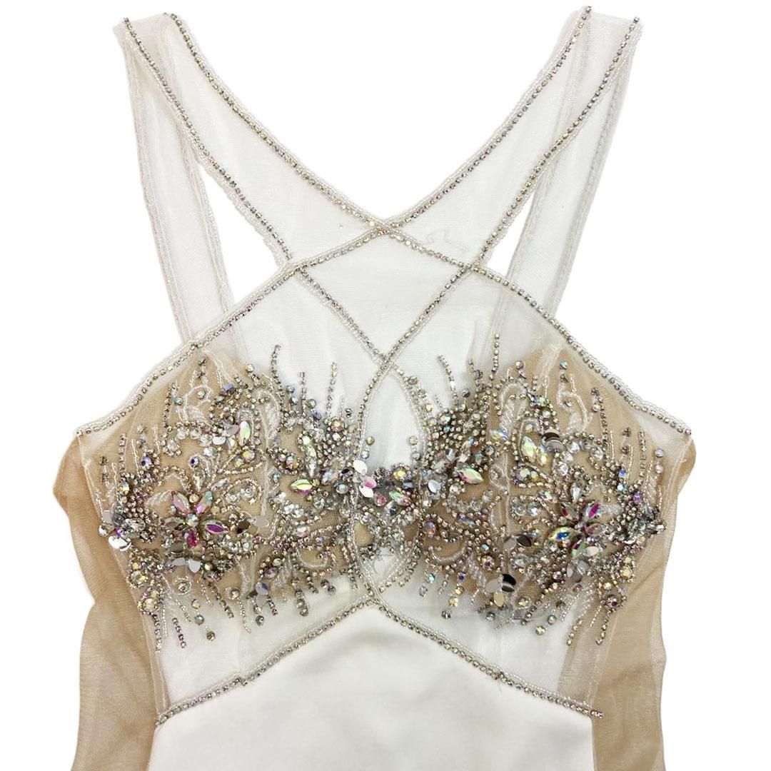  AngelR エンジェルアール シースルーメッシュ ビジュー タイトミニドレス ナイトドレス キャバドレス ドレス ブライダル