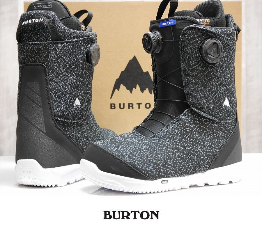 26 BURTON SWATH BOA - 26.5 Black 保証付 スノーボード ブーツ ダブルボア