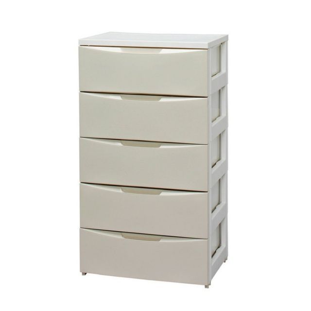 アイリスオーヤマ チェスト 5段 幅55×奥行41×高さ99.5cm ホワイト/